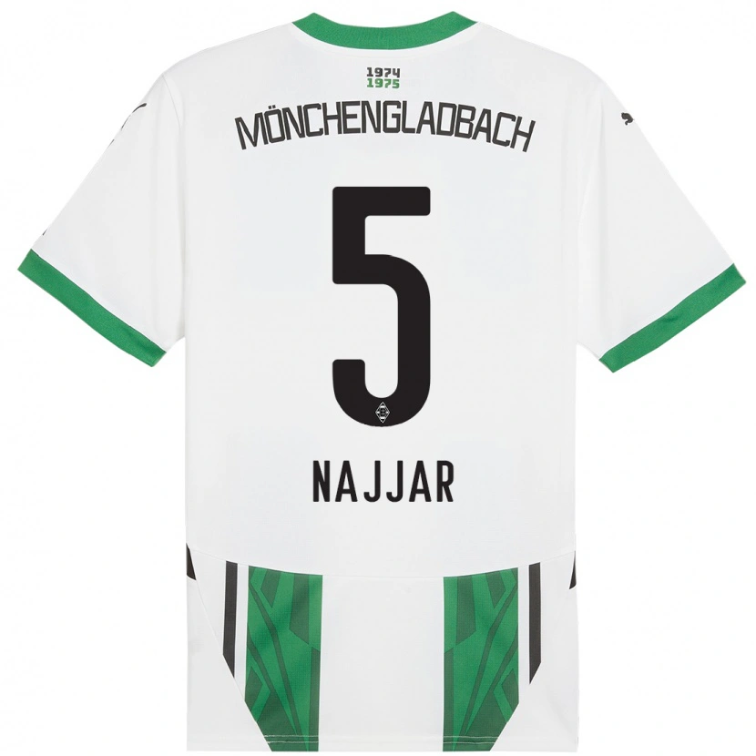 Danxen Mujer Camiseta Jamil Najjar #5 Blanco Verde 1ª Equipación 2024/25 La Camisa México
