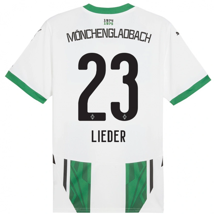 Danxen Mujer Camiseta Michel Lieder #23 Blanco Verde 1ª Equipación 2024/25 La Camisa México
