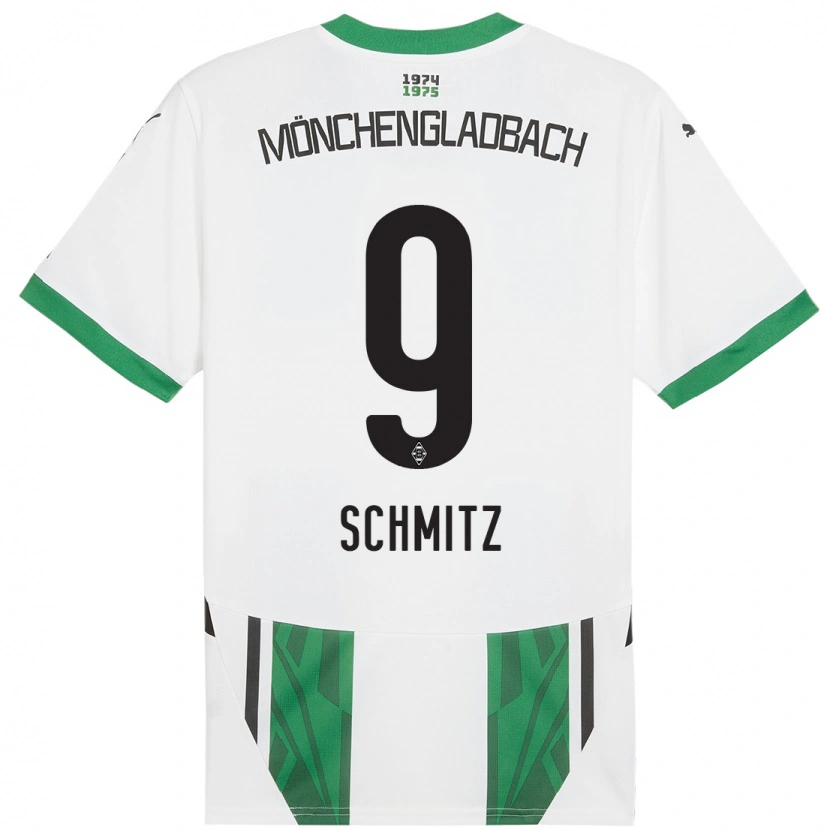 Danxen Mujer Camiseta Sarah Schmitz #9 Blanco Verde 1ª Equipación 2024/25 La Camisa México