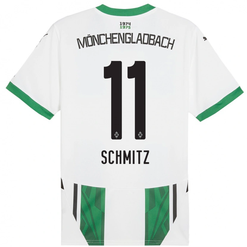 Danxen Mujer Camiseta Louisa Schmitz #11 Blanco Verde 1ª Equipación 2024/25 La Camisa México
