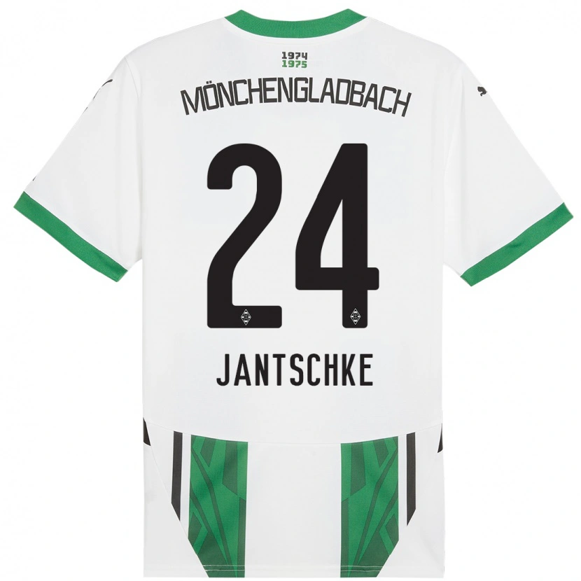 Danxen Mujer Camiseta Tony Jantschke #24 Blanco Verde 1ª Equipación 2024/25 La Camisa México
