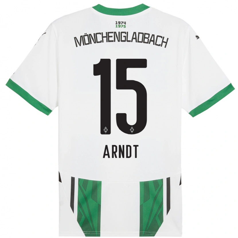 Danxen Mujer Camiseta Leo Arndt #15 Blanco Verde 1ª Equipación 2024/25 La Camisa México