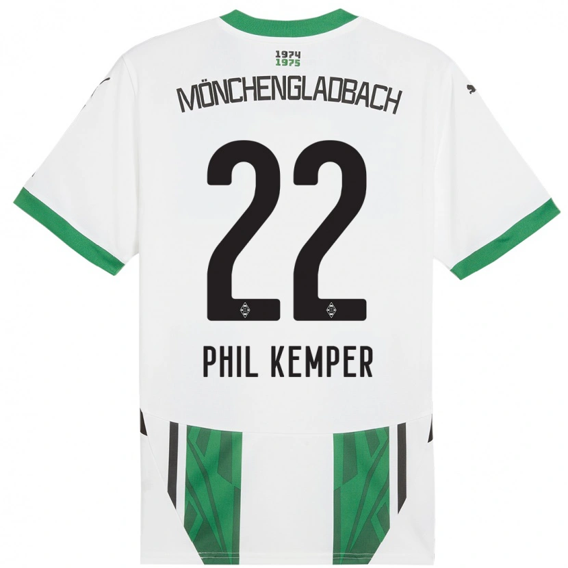 Danxen Mujer Camiseta Phil Kemper #22 Blanco Verde 1ª Equipación 2024/25 La Camisa México