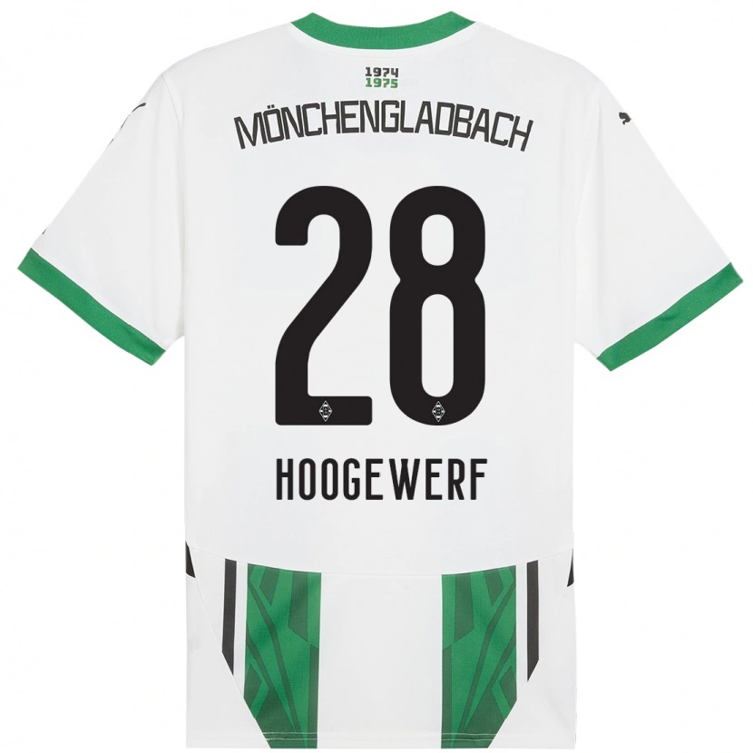 Danxen Mujer Camiseta Dillon Hoogewerf #28 Blanco Verde 1ª Equipación 2024/25 La Camisa México