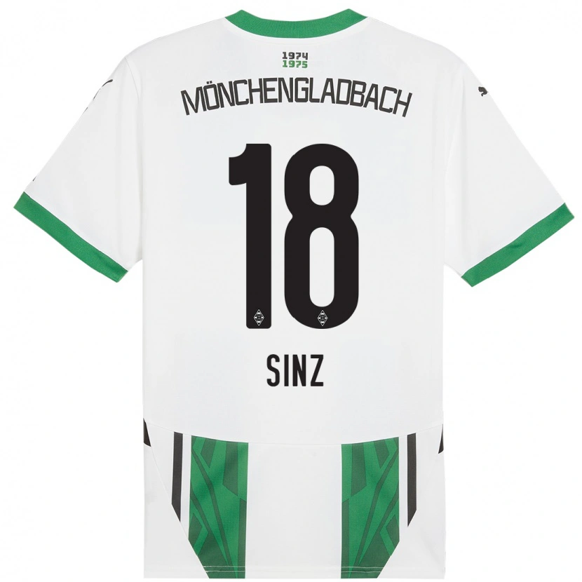 Danxen Mujer Camiseta Michelle Sinz #18 Blanco Verde 1ª Equipación 2024/25 La Camisa México