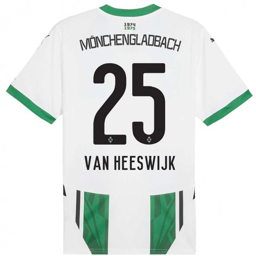 Danxen Mujer Camiseta Amber Van Heeswijk #25 Blanco Verde 1ª Equipación 2024/25 La Camisa México