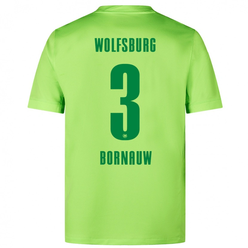 Danxen Mujer Camiseta Sebastiaan Bornauw #3 Verde Fluorescente 1ª Equipación 2024/25 La Camisa México