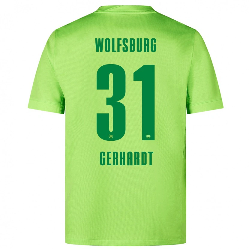 Danxen Mujer Camiseta Yannick Gerhardt #31 Verde Fluorescente 1ª Equipación 2024/25 La Camisa México