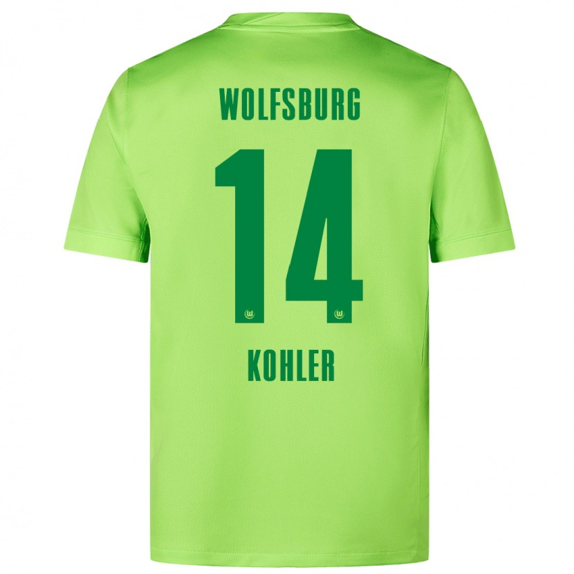 Danxen Mujer Camiseta Leonard Köhler #14 Verde Fluorescente 1ª Equipación 2024/25 La Camisa México