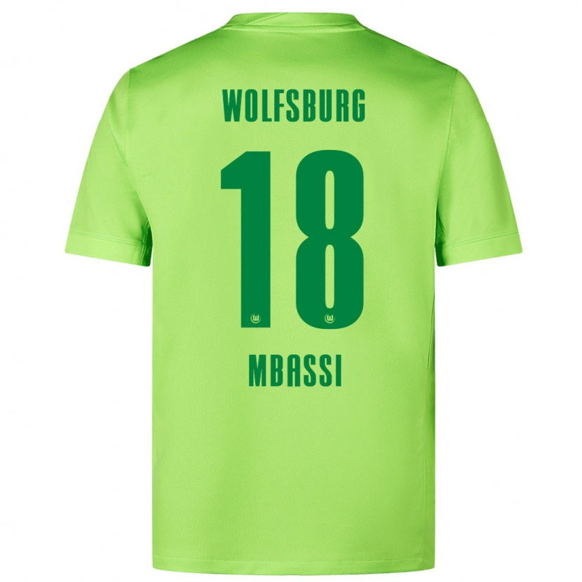 Danxen Mujer Camiseta Mario Mbassi #18 Verde Fluorescente 1ª Equipación 2024/25 La Camisa México