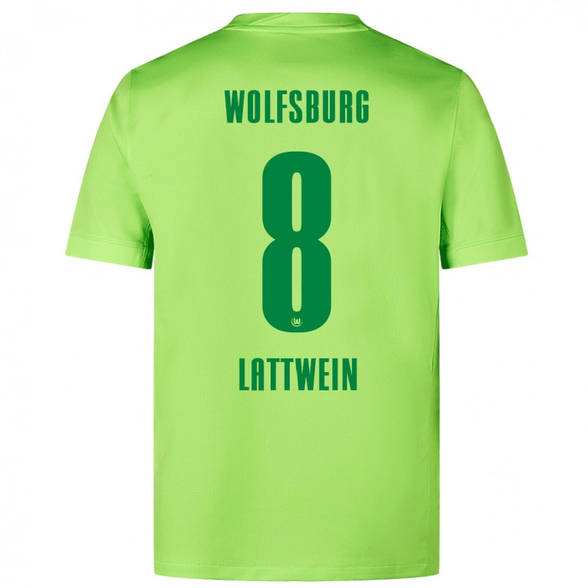 Danxen Mujer Camiseta Lena Lattwein #8 Verde Fluorescente 1ª Equipación 2024/25 La Camisa México