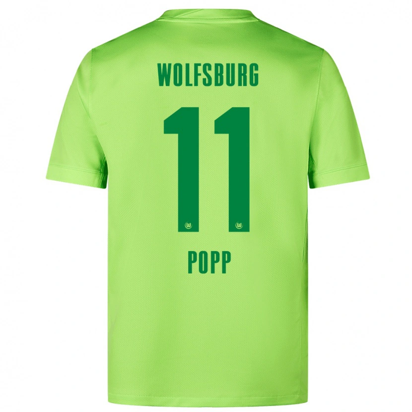 Danxen Mujer Camiseta Alexandra Popp #11 Verde Fluorescente 1ª Equipación 2024/25 La Camisa México