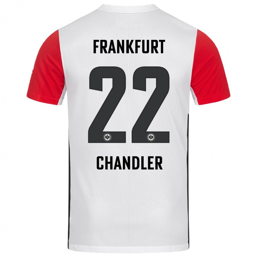 Danxen Mujer Camiseta Timothy Chandler #22 Blanco Rojo 1ª Equipación 2024/25 La Camisa México