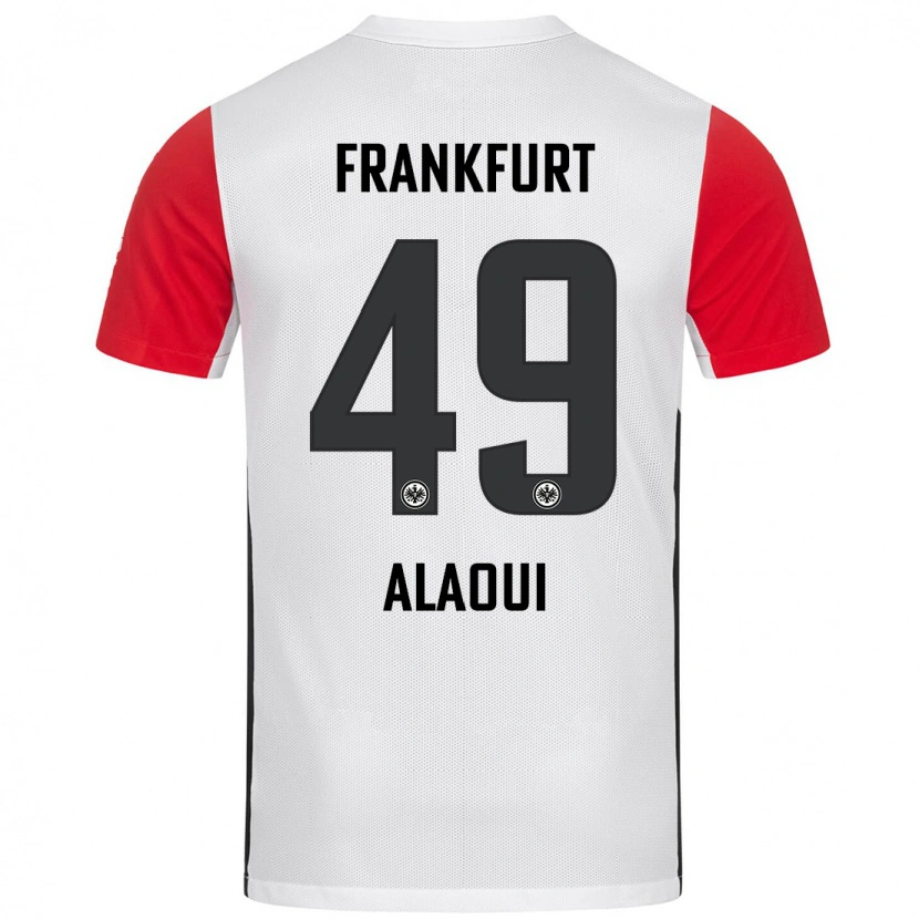 Danxen Mujer Camiseta Anas Alaoui #49 Blanco Rojo 1ª Equipación 2024/25 La Camisa México