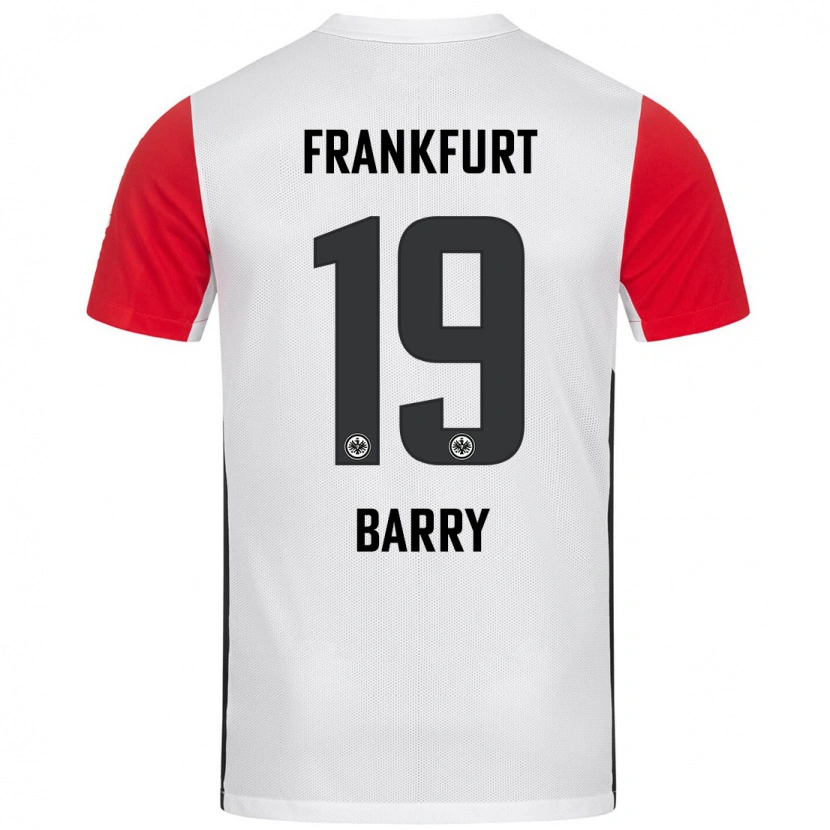 Danxen Mujer Camiseta Jasha Barry #19 Blanco Rojo 1ª Equipación 2024/25 La Camisa México