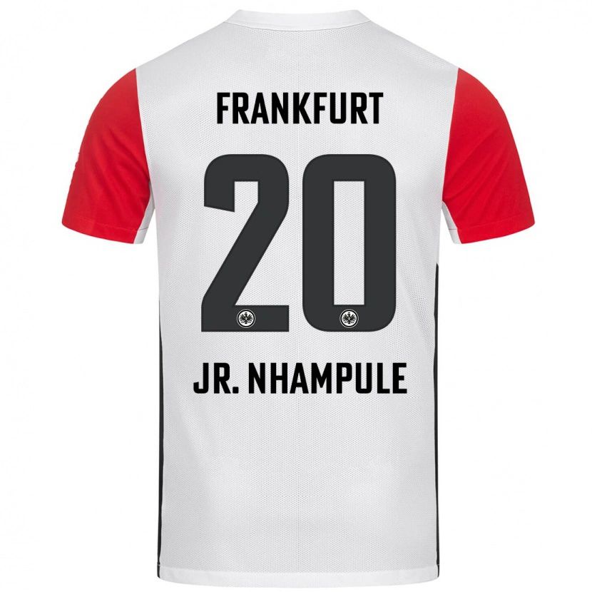 Danxen Mujer Camiseta Antonio Junior Nhampule #20 Blanco Rojo 1ª Equipación 2024/25 La Camisa México
