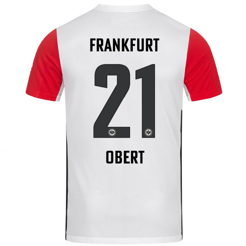 Danxen Mujer Camiseta Yuriy Obert #21 Blanco Rojo 1ª Equipación 2024/25 La Camisa México