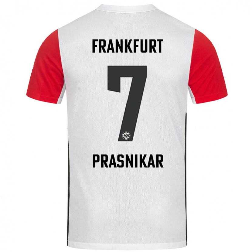 Danxen Mujer Camiseta Lara Prašnikar #7 Blanco Rojo 1ª Equipación 2024/25 La Camisa México