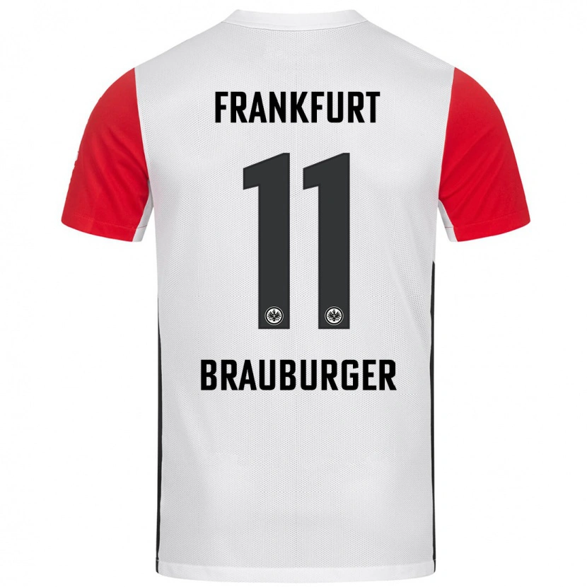 Danxen Mujer Camiseta Maximilian Brauburger #11 Blanco Rojo 1ª Equipación 2024/25 La Camisa México