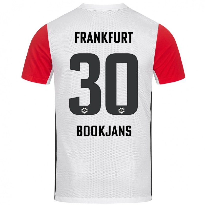 Danxen Mujer Camiseta Jakob Bookjans #30 Blanco Rojo 1ª Equipación 2024/25 La Camisa México
