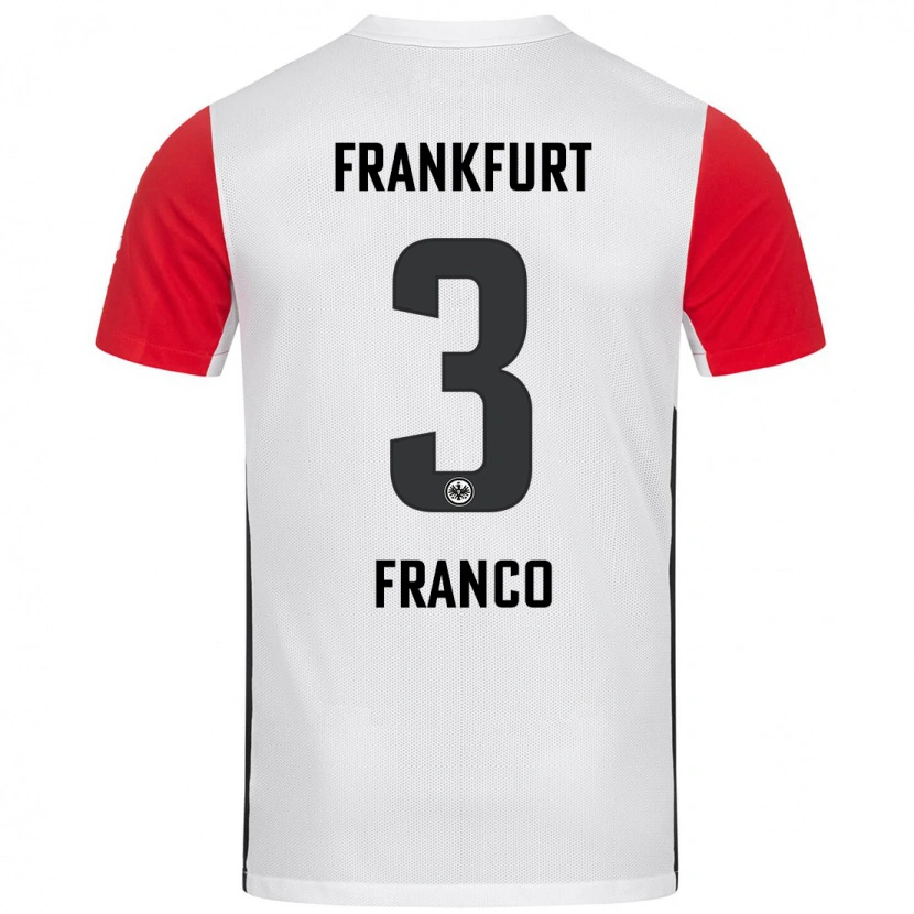 Danxen Mujer Camiseta Giuseppe Franco #3 Blanco Rojo 1ª Equipación 2024/25 La Camisa México