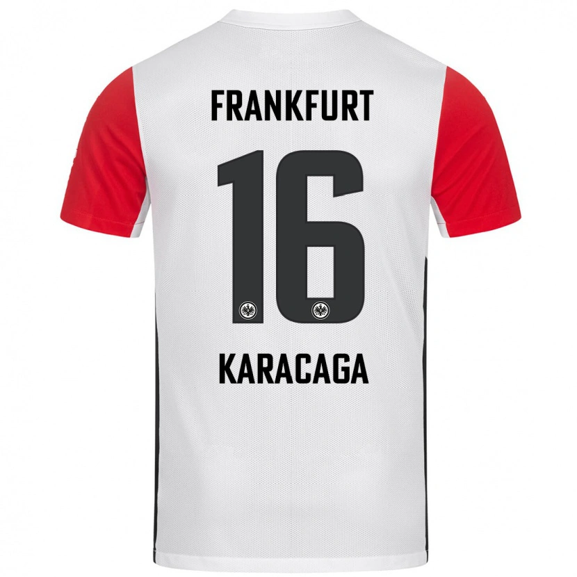 Danxen Mujer Camiseta Tom Karacaga #16 Blanco Rojo 1ª Equipación 2024/25 La Camisa México