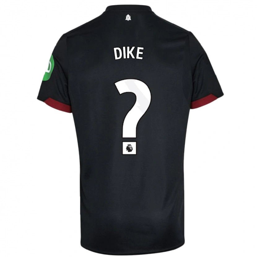 Danxen Mujer Camiseta Andre Dike #0 Negro Blanco 2ª Equipación 2024/25 La Camisa México