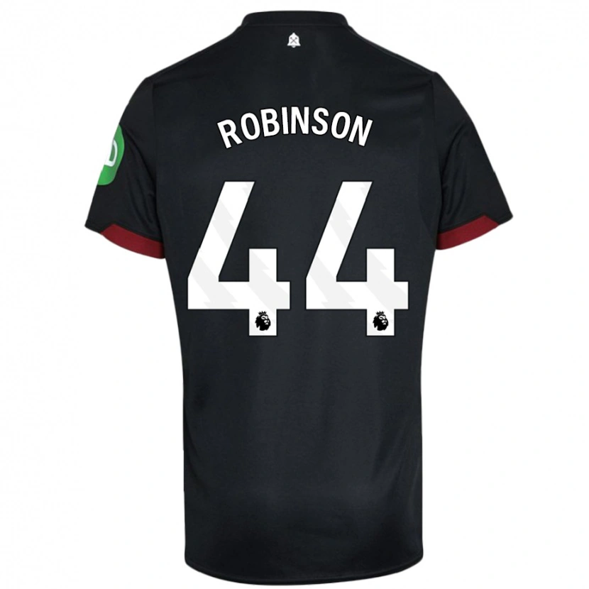 Danxen Mujer Camiseta Junior Robinson #44 Negro Blanco 2ª Equipación 2024/25 La Camisa México