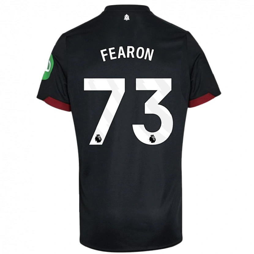 Danxen Mujer Camiseta Preston Fearon #73 Negro Blanco 2ª Equipación 2024/25 La Camisa México