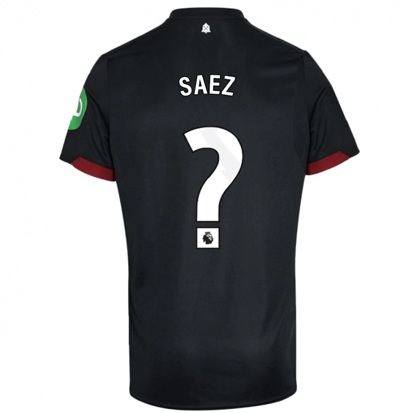 Danxen Mujer Camiseta Camila Sáez #0 Negro Blanco 2ª Equipación 2024/25 La Camisa México