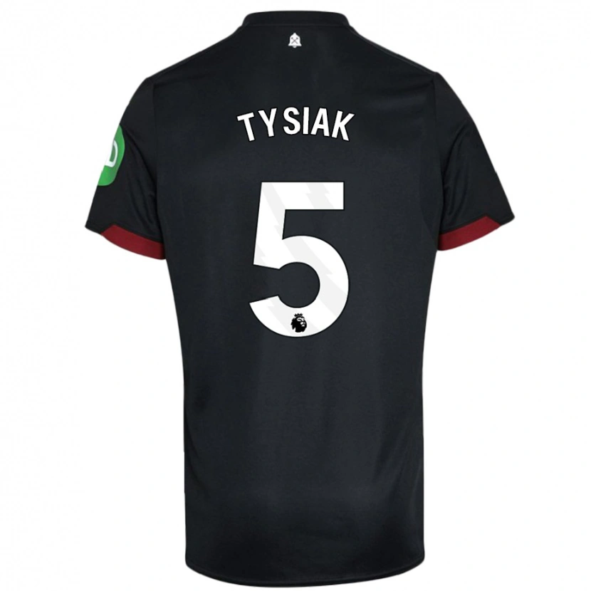 Danxen Mujer Camiseta Amber Tysiak #5 Negro Blanco 2ª Equipación 2024/25 La Camisa México