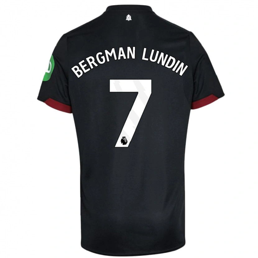 Danxen Mujer Camiseta Marika Bergman-Lundin #7 Negro Blanco 2ª Equipación 2024/25 La Camisa México