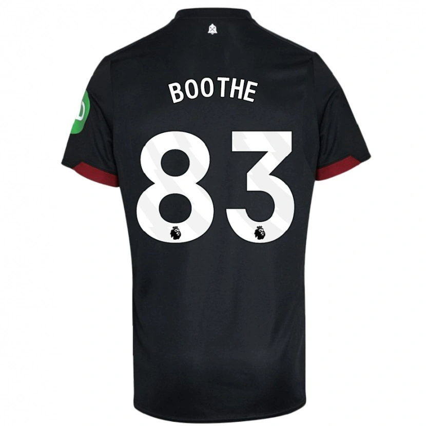 Danxen Mujer Camiseta Sebastian Boothe #83 Negro Blanco 2ª Equipación 2024/25 La Camisa México