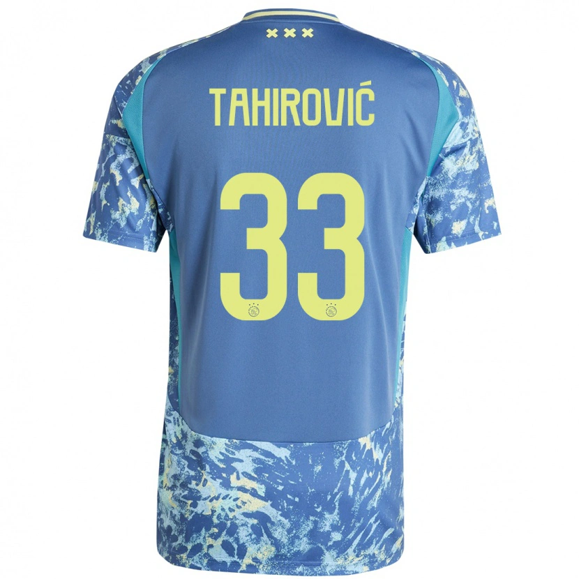 Danxen Mujer Camiseta Benjamin Tahirovic #33 Gris Azul Amarillo 2ª Equipación 2024/25 La Camisa México