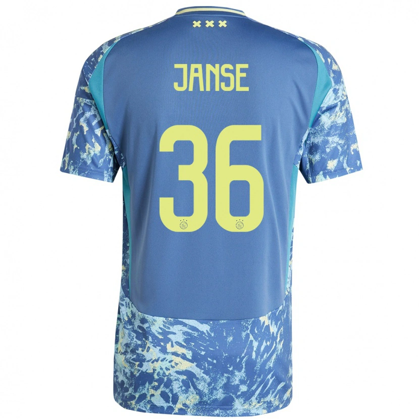 Danxen Mujer Camiseta Dies Janse #36 Gris Azul Amarillo 2ª Equipación 2024/25 La Camisa México