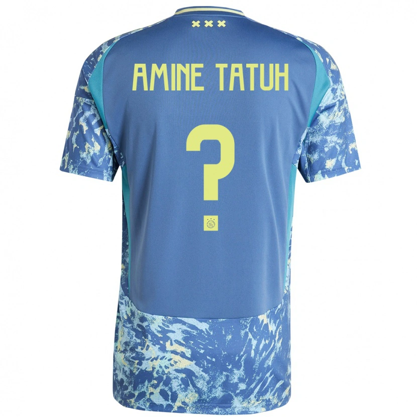 Danxen Mujer Camiseta Mohammed Amine Tatuh #0 Gris Azul Amarillo 2ª Equipación 2024/25 La Camisa México