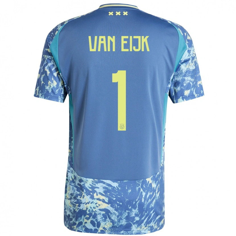 Danxen Mujer Camiseta Regina Van Eijk #1 Gris Azul Amarillo 2ª Equipación 2024/25 La Camisa México