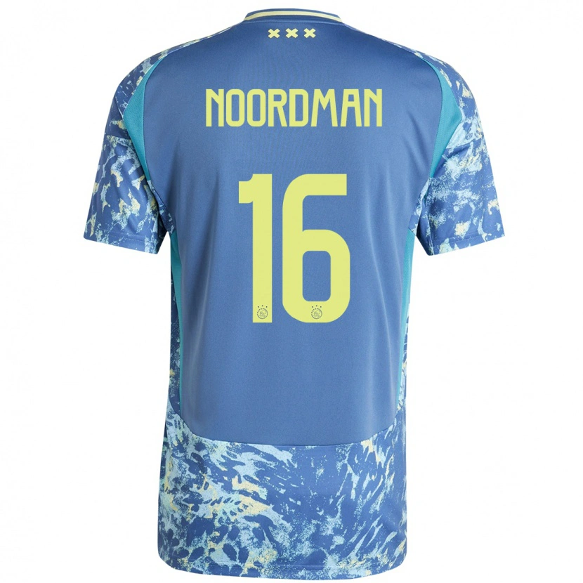 Danxen Mujer Camiseta Danique Noordman #16 Gris Azul Amarillo 2ª Equipación 2024/25 La Camisa México