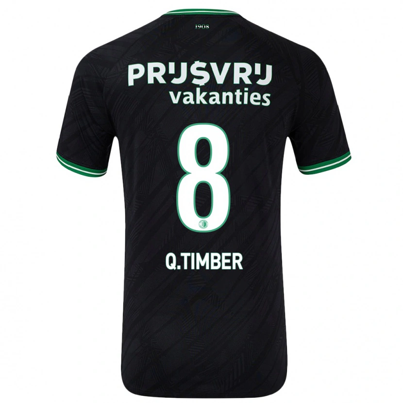 Danxen Mujer Camiseta Quinten Timber #8 Negro Verde 2ª Equipación 2024/25 La Camisa México