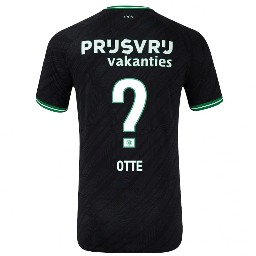 Danxen Mujer Camiseta Björn Otte #0 Negro Verde 2ª Equipación 2024/25 La Camisa México