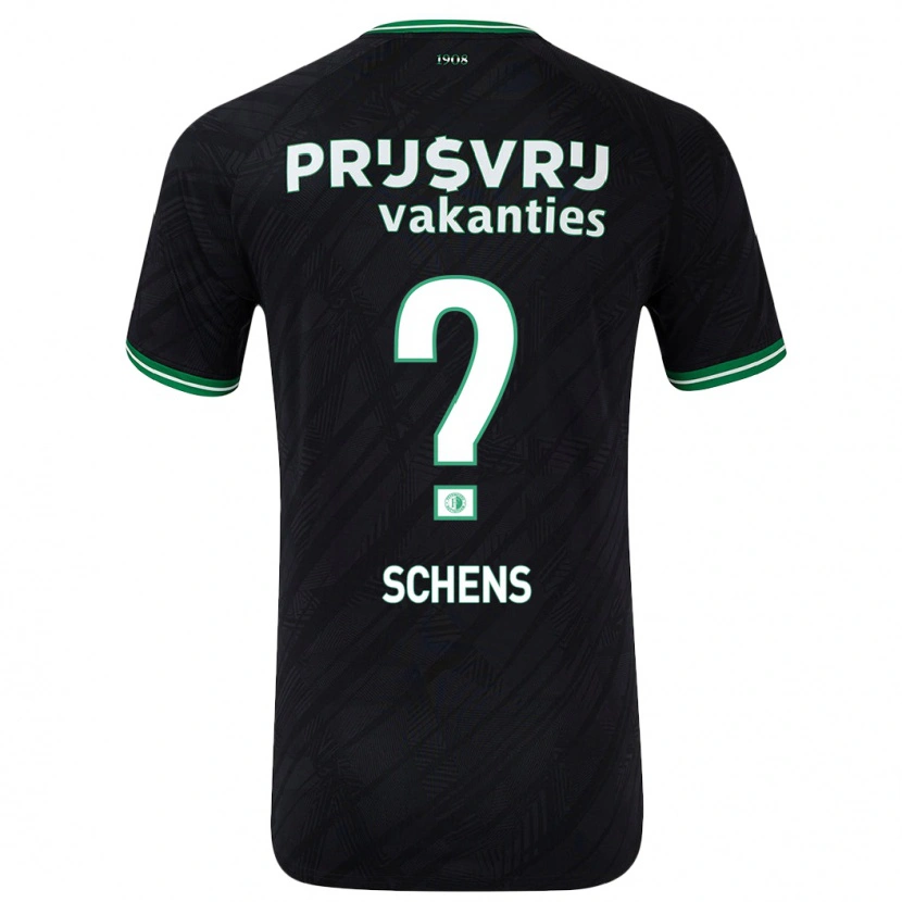 Danxen Mujer Camiseta Twan Schens #0 Negro Verde 2ª Equipación 2024/25 La Camisa México