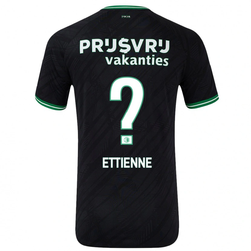 Danxen Mujer Camiseta Jayden Ettienne #0 Negro Verde 2ª Equipación 2024/25 La Camisa México