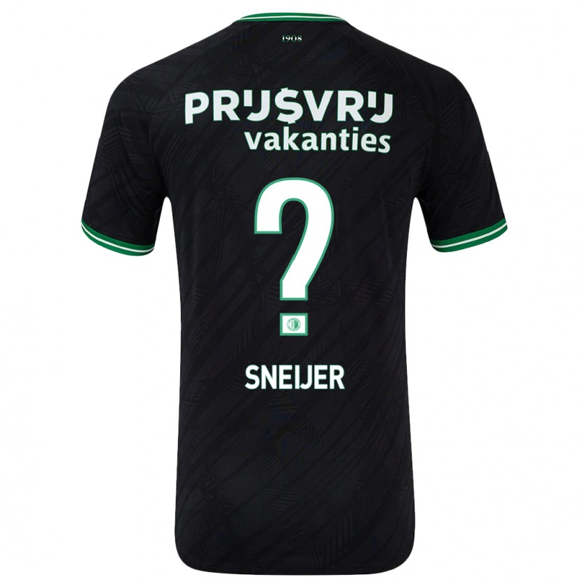 Danxen Mujer Camiseta Zino Sneijer #0 Negro Verde 2ª Equipación 2024/25 La Camisa México