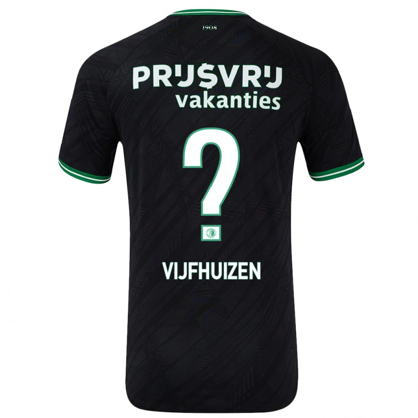 Danxen Mujer Camiseta Beer Vijfhuizen #0 Negro Verde 2ª Equipación 2024/25 La Camisa México