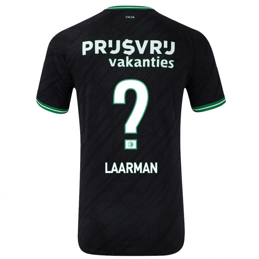 Danxen Mujer Camiseta Jimmi Laarman #0 Negro Verde 2ª Equipación 2024/25 La Camisa México