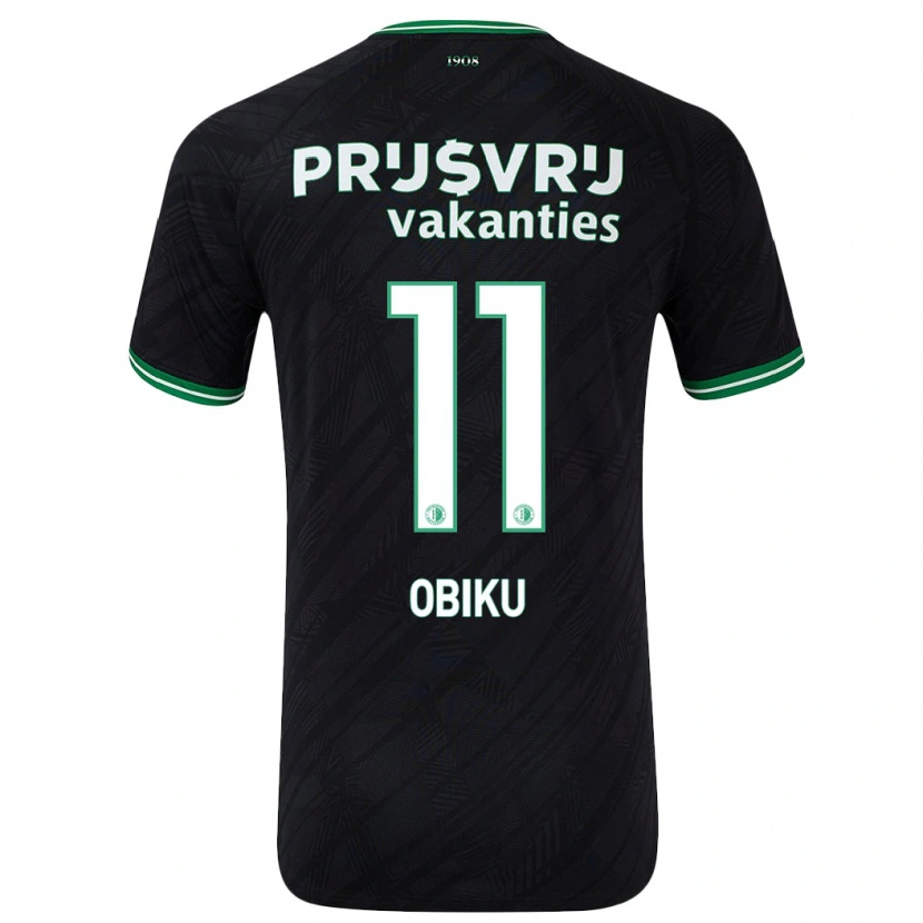 Danxen Mujer Camiseta Junior Obiku #11 Negro Verde 2ª Equipación 2024/25 La Camisa México