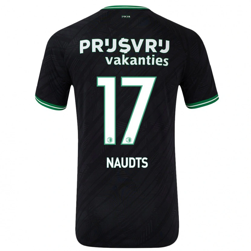 Danxen Mujer Camiseta Jamir Naudts #17 Negro Verde 2ª Equipación 2024/25 La Camisa México
