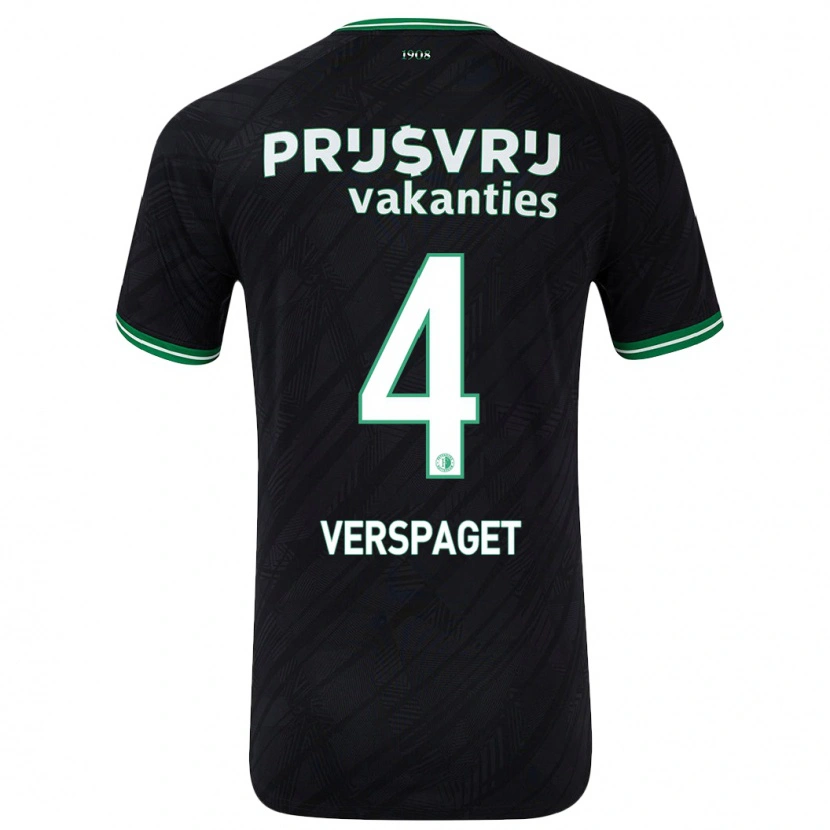 Danxen Mujer Camiseta Amber Verspaget #4 Negro Verde 2ª Equipación 2024/25 La Camisa México