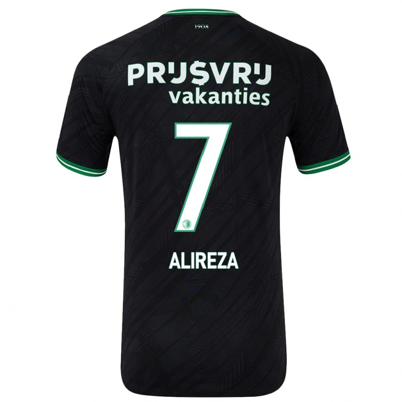 Danxen Mujer Camiseta Alireza Jahanbakhsh #7 Negro Verde 2ª Equipación 2024/25 La Camisa México