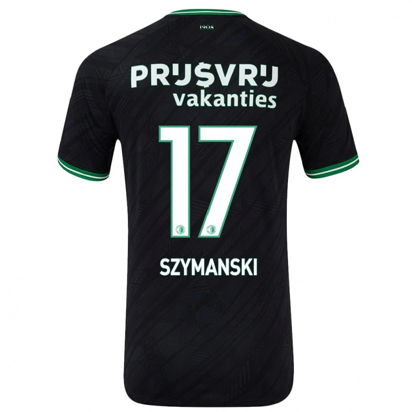 Danxen Mujer Camiseta Sebastian Szymanski #17 Negro Verde 2ª Equipación 2024/25 La Camisa México